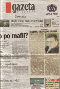 Okładka gazety stołecznej Okładka gazety stołecznej